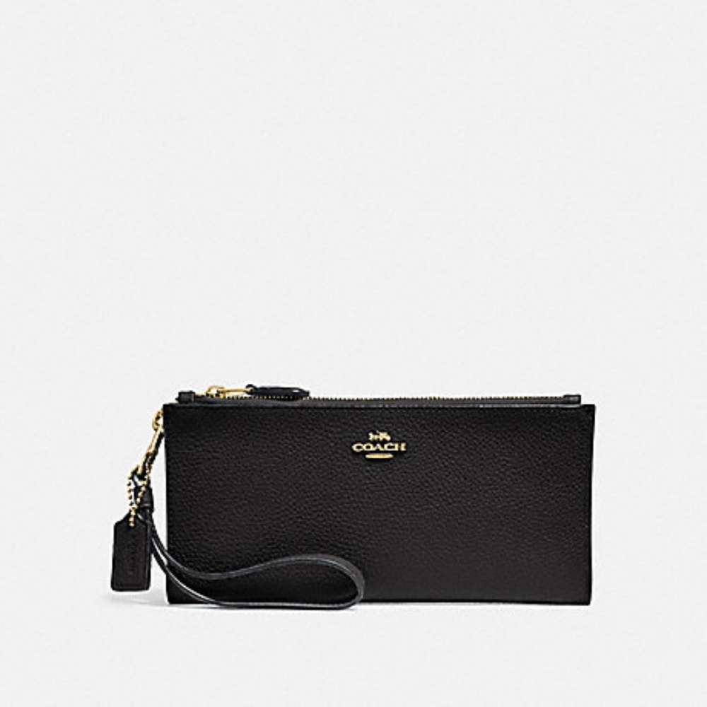 Coach Black Wristlet Double Zipper